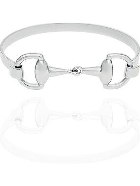 Stackable Minimalist Horse Bit Cuff Bracelets - Silver, Gold & Rose Gold Plated